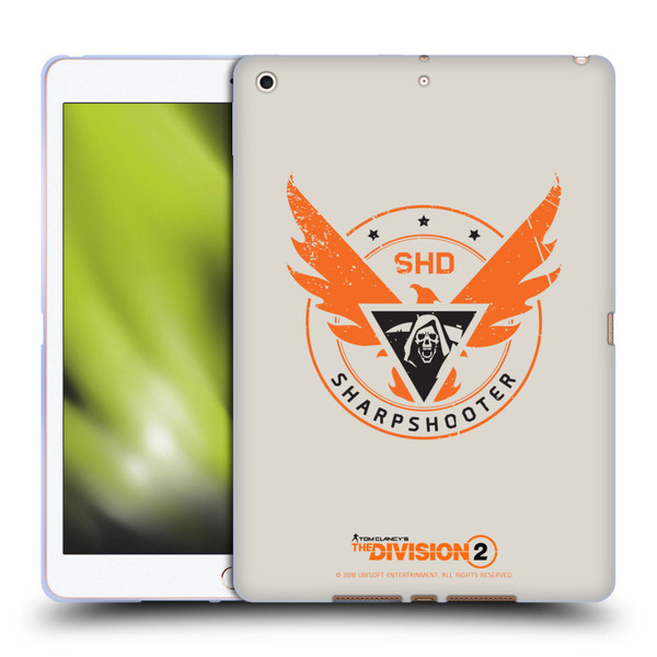 Tom Clancy's The Division 2 Logo Art Sharpshooter Soft Gel Case for Apple iPad 10.2 2019/2020/2021