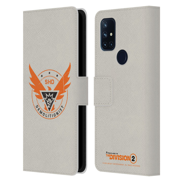 Tom Clancy's The Division 2 Logo Art Demolitionist Leather Book Wallet Case Cover For OnePlus Nord N10 5G