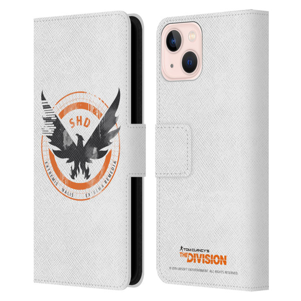 Tom Clancy's The Division Key Art Logo White Leather Book Wallet Case Cover For Apple iPhone 13