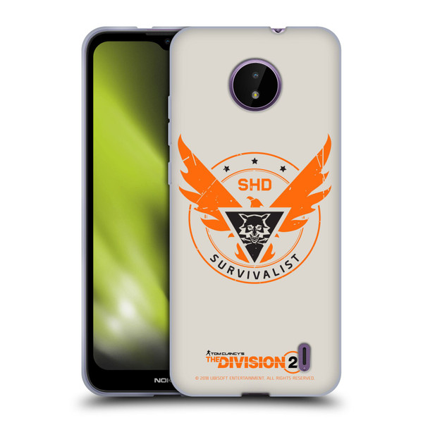 Tom Clancy's The Division 2 Logo Art Survivalist Soft Gel Case for Nokia C10 / C20