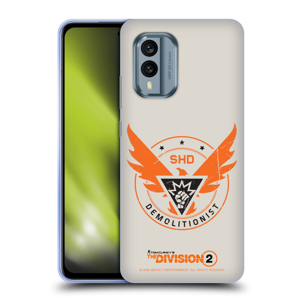 Tom Clancy's The Division 2 Logo Art Demolitionist Soft Gel Case for Nokia X30