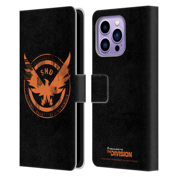 Tom Clancy's The Division Key Art Logo Black Leather Book Wallet Case Cover For Apple iPhone 14 Pro Max