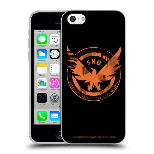 Tom Clancy's The Division Key Art Logo Black Soft Gel Case for Apple iPhone 5c