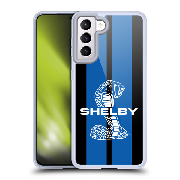 Shelby Car Graphics Blue Soft Gel Case for Samsung Galaxy S21 5G & MagSafe