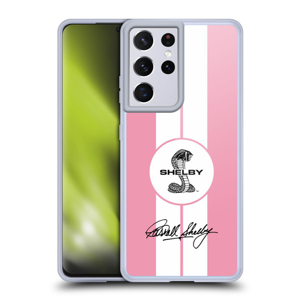 Shelby Car Graphics 1965 427 S/C Pink Soft Gel Case for Samsung Galaxy S21 Ultra 5G
