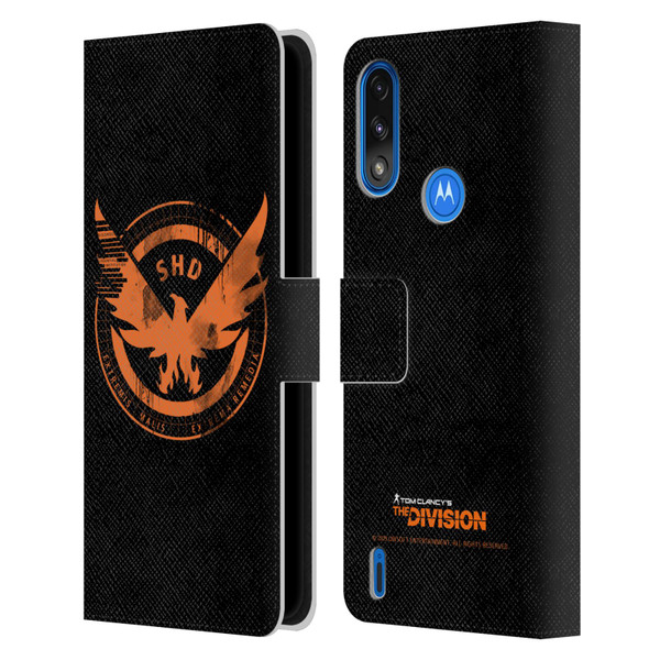 Tom Clancy's The Division Key Art Logo Black Leather Book Wallet Case Cover For Motorola Moto E7 Power / Moto E7i Power