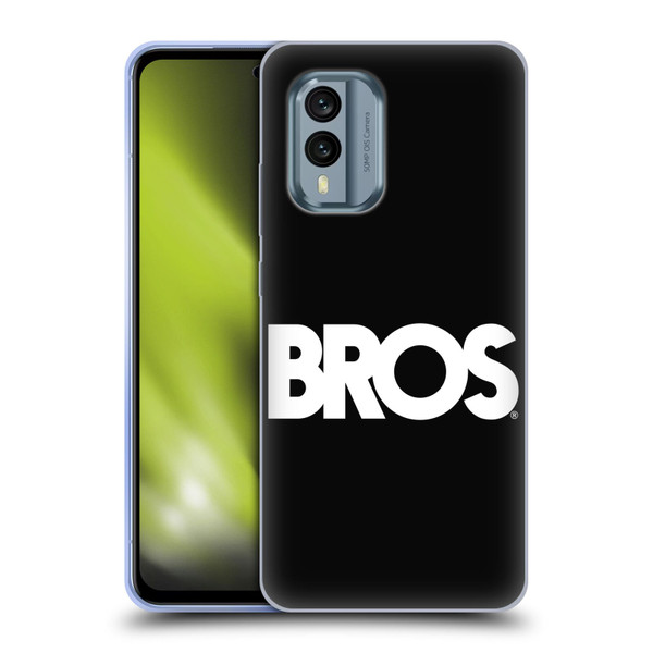 BROS Logo Art Text Soft Gel Case for Nokia X30