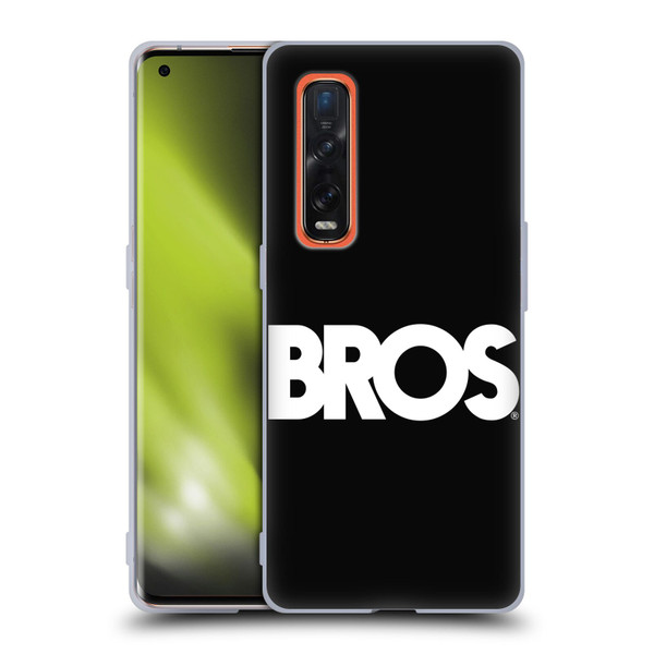 BROS Logo Art Text Soft Gel Case for OPPO Find X2 Pro 5G