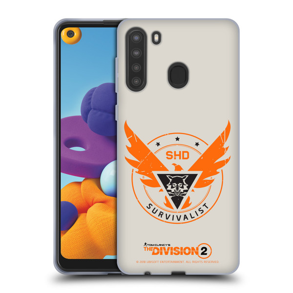 Tom Clancy's The Division 2 Logo Art Survivalist Soft Gel Case for Samsung Galaxy A21 (2020)