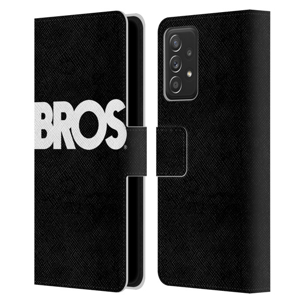 BROS Logo Art Text Leather Book Wallet Case Cover For Samsung Galaxy A52 / A52s / 5G (2021)