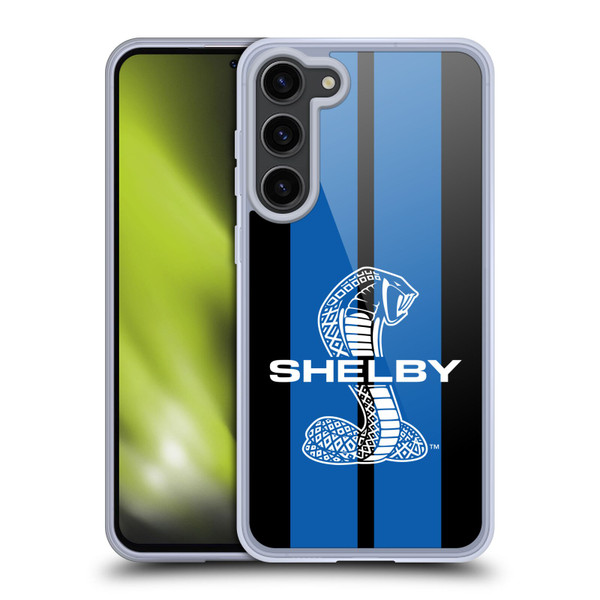 Shelby Car Graphics Blue Soft Gel Case for Samsung Galaxy S23+ 5G & MagSafe