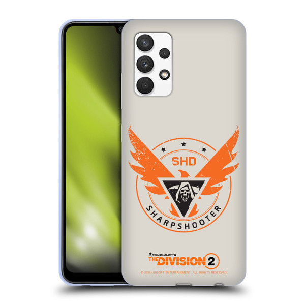 Tom Clancy's The Division 2 Logo Art Sharpshooter Soft Gel Case for Samsung Galaxy A32 (2021)