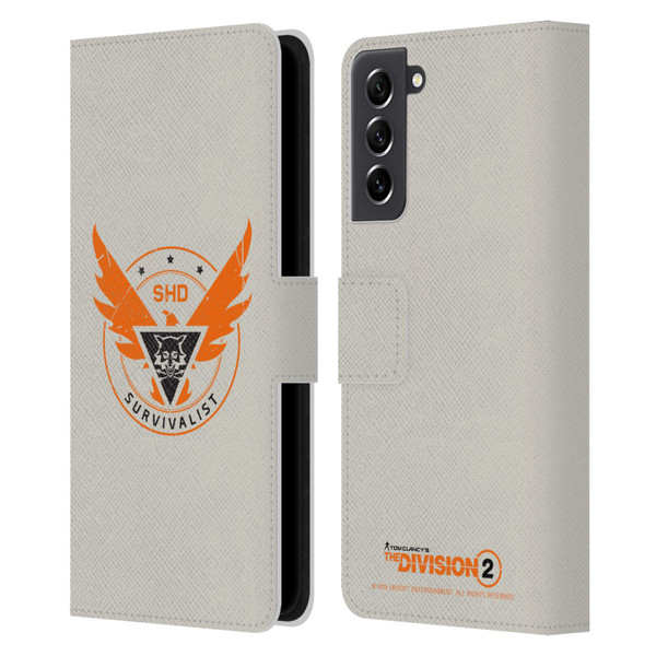 Tom Clancy's The Division 2 Logo Art Survivalist Leather Book Wallet Case Cover For Samsung Galaxy S21 FE 5G