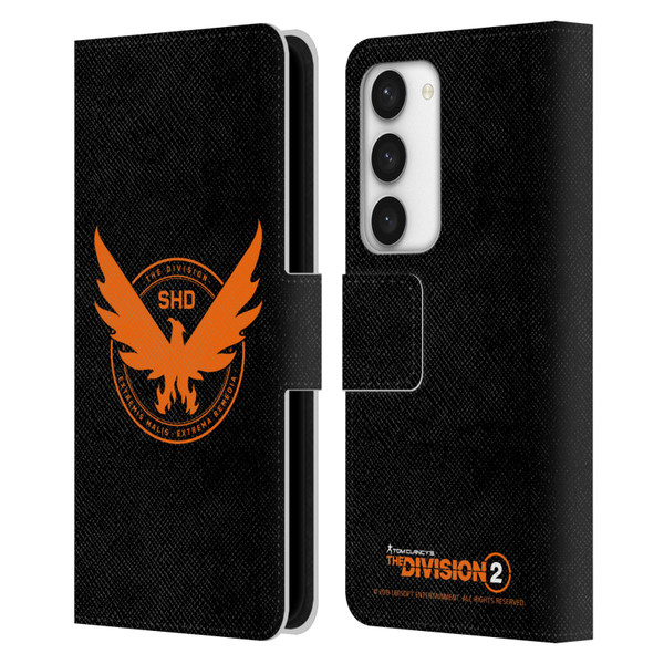 Tom Clancy's The Division 2 Logo Art Phoenix Leather Book Wallet Case Cover For Samsung Galaxy S23 5G