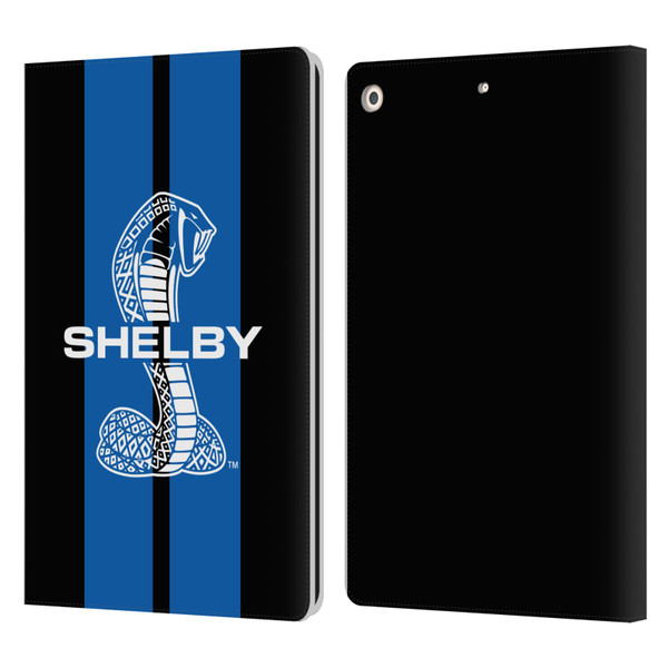 Shelby Car Graphics Blue Leather Book Wallet Case Cover For Apple iPad 10.2 2019/2020/2021