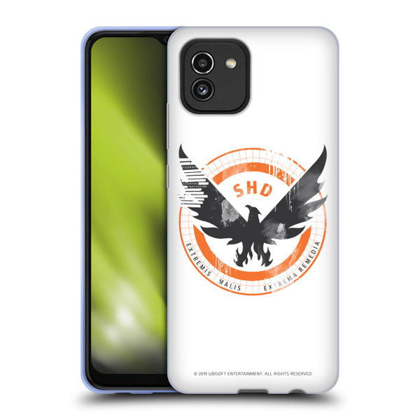 Tom Clancy's The Division Key Art Logo White Soft Gel Case for Samsung Galaxy A03 (2021)