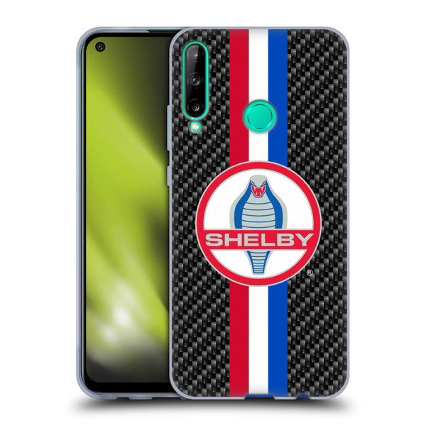 Shelby Logos Carbon Fiber Soft Gel Case for Huawei P40 lite E