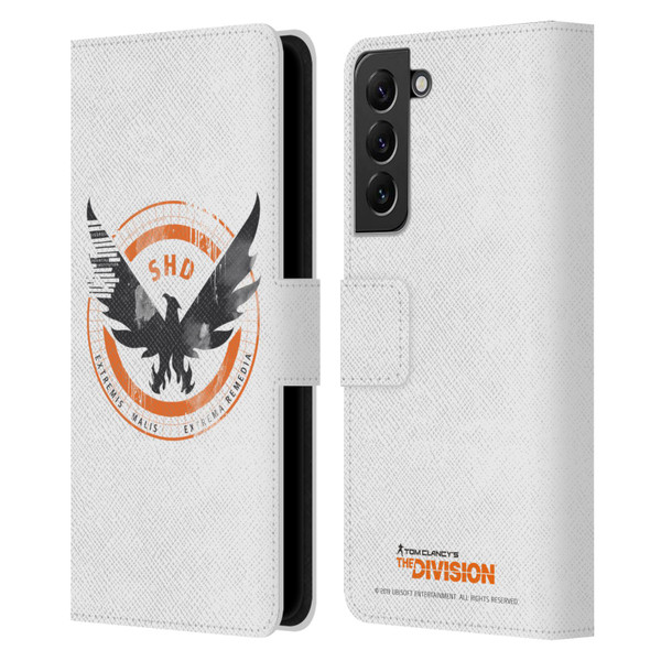 Tom Clancy's The Division Key Art Logo White Leather Book Wallet Case Cover For Samsung Galaxy S22+ 5G