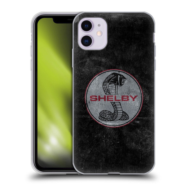 Shelby Logos Distressed Black Soft Gel Case for Apple iPhone 11