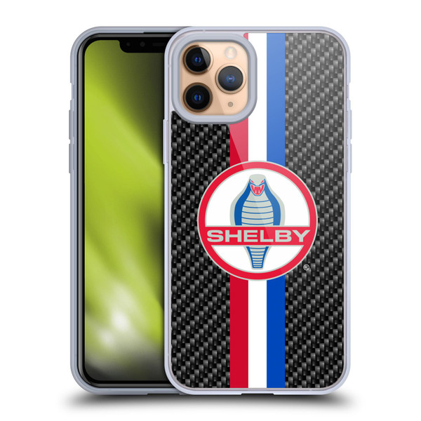 Shelby Logos Carbon Fiber Soft Gel Case for Apple iPhone 11 Pro