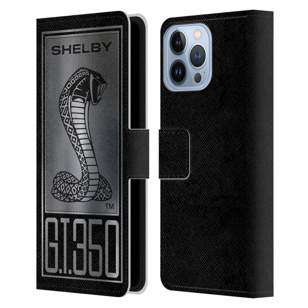 Shelby Car Graphics GT350 Leather Book Wallet Case Cover For Apple iPhone 13 Pro Max
