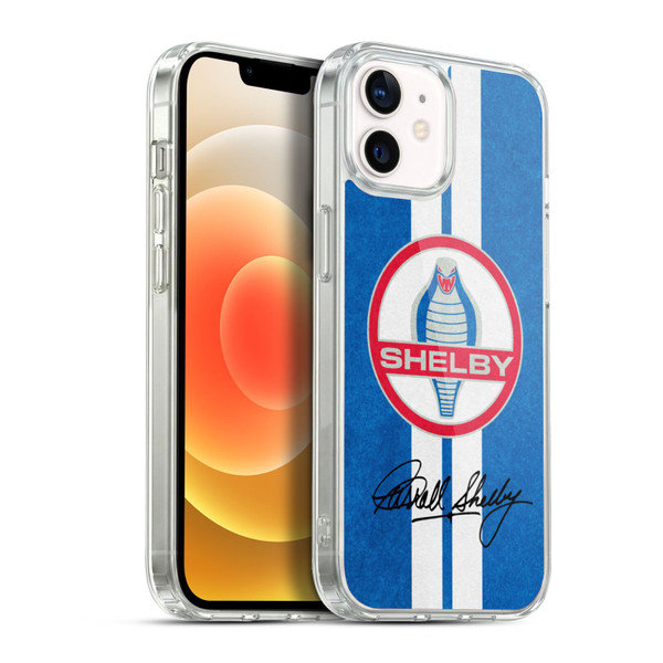 Shelby Logos Distressed Blue Soft Gel Case for Apple iPhone 12 / iPhone 12 Pro & MagSafe