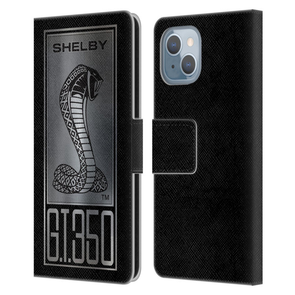 Shelby Car Graphics GT350 Leather Book Wallet Case Cover For Apple iPhone 14