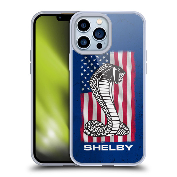 Shelby Logos American Flag Soft Gel Case for Apple iPhone 13 Pro Max