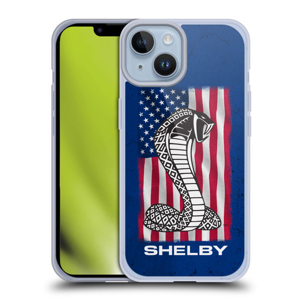 Shelby Logos American Flag Soft Gel Case for Apple iPhone 14
