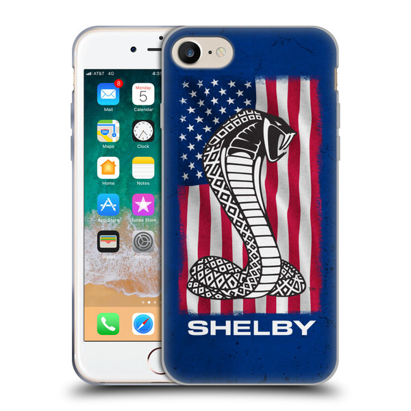 Shelby Logos American Flag Soft Gel Case for Apple iPhone 7 / 8 / SE 2020 & 2022