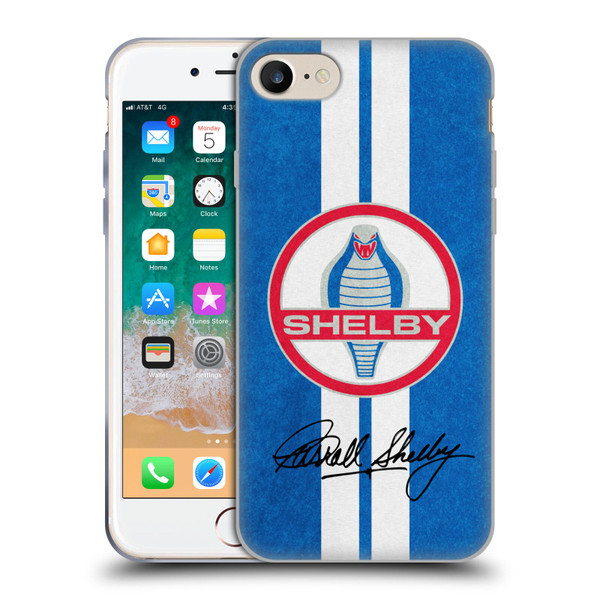 Shelby Logos Distressed Blue Soft Gel Case for Apple iPhone 7 / 8 / SE 2020 & 2022