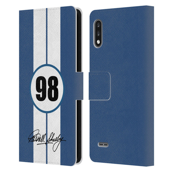 Shelby Car Graphics 1965 427 S/C Blue Leather Book Wallet Case Cover For LG K22