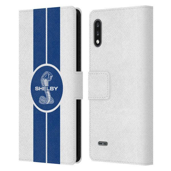 Shelby Car Graphics 1965 427 S/C White Leather Book Wallet Case Cover For LG K22