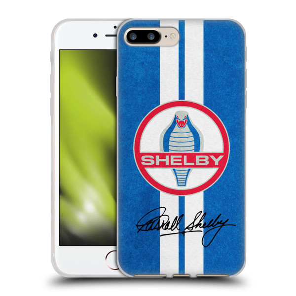 Shelby Logos Distressed Blue Soft Gel Case for Apple iPhone 7 Plus / iPhone 8 Plus