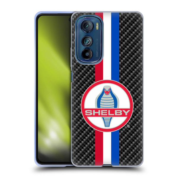 Shelby Logos Carbon Fiber Soft Gel Case for Motorola Edge 30