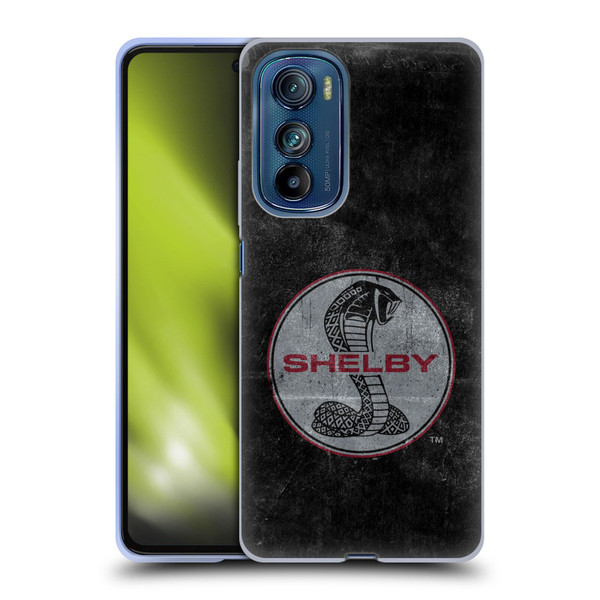 Shelby Logos Distressed Black Soft Gel Case for Motorola Edge 30