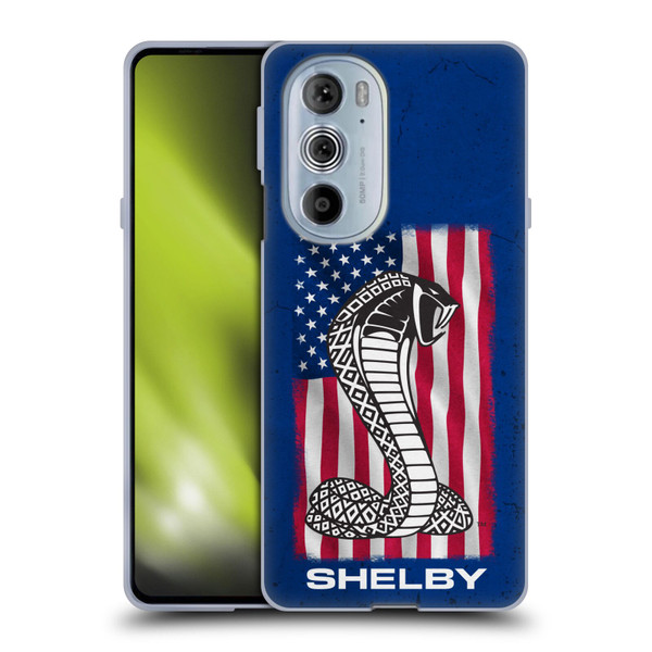 Shelby Logos American Flag Soft Gel Case for Motorola Edge X30