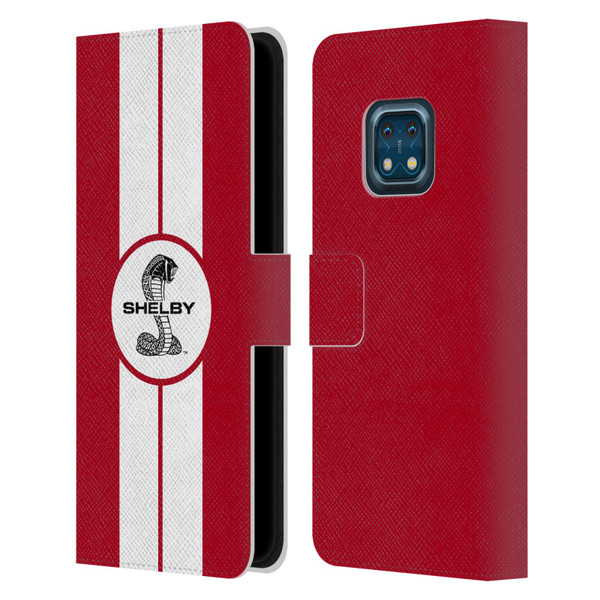 Shelby Car Graphics 1965 427 S/C Red Leather Book Wallet Case Cover For Nokia XR20