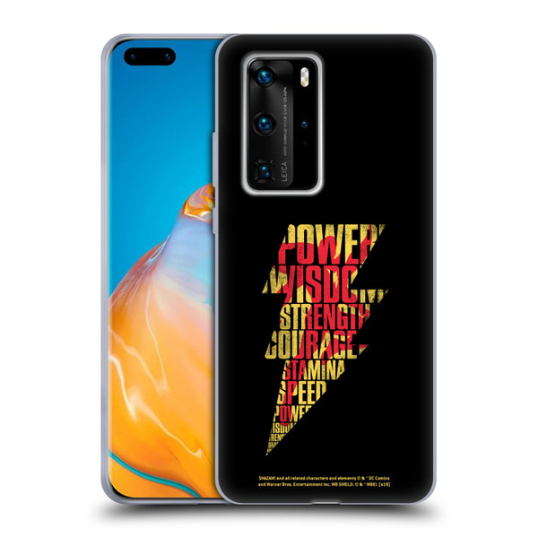Shazam! 2019 Movie Logos Distressed Look Lightning Soft Gel Case for Huawei P40 Pro / P40 Pro Plus 5G