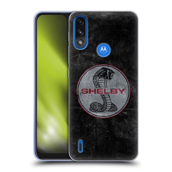 Shelby Logos Distressed Black Soft Gel Case for Motorola Moto E7 Power / Moto E7i Power