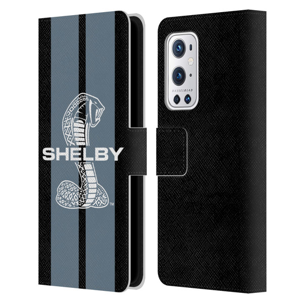 Shelby Car Graphics Gray Leather Book Wallet Case Cover For OnePlus 9 Pro