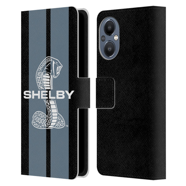 Shelby Car Graphics Gray Leather Book Wallet Case Cover For OnePlus Nord N20 5G