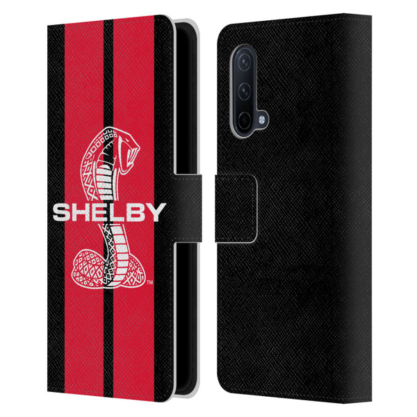 Shelby Car Graphics Red Leather Book Wallet Case Cover For OnePlus Nord CE 5G