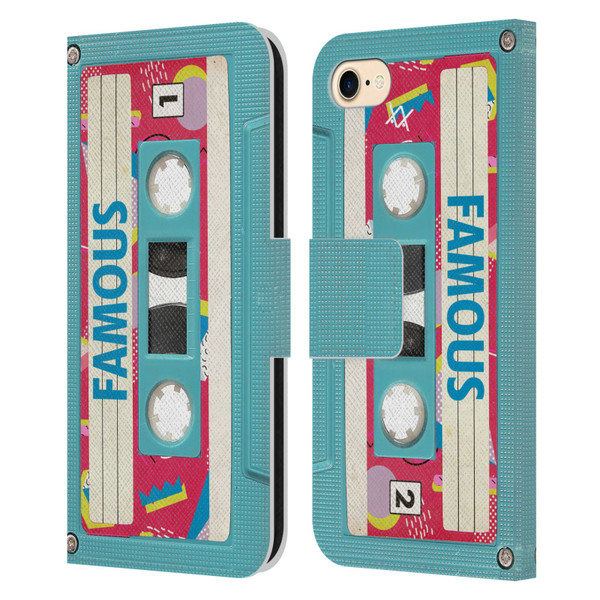 BROS Vintage Cassette Tapes When Will I Be Famous Leather Book Wallet Case Cover For Apple iPhone 7 / 8 / SE 2020 & 2022