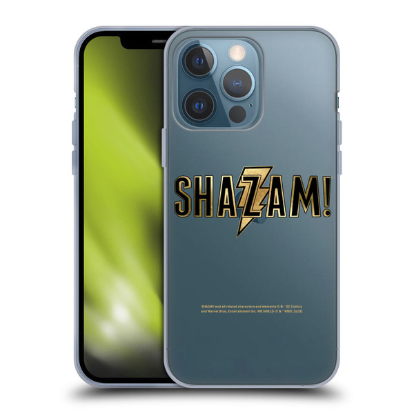 Shazam! 2019 Movie Logos Gold Soft Gel Case for Apple iPhone 13 Pro