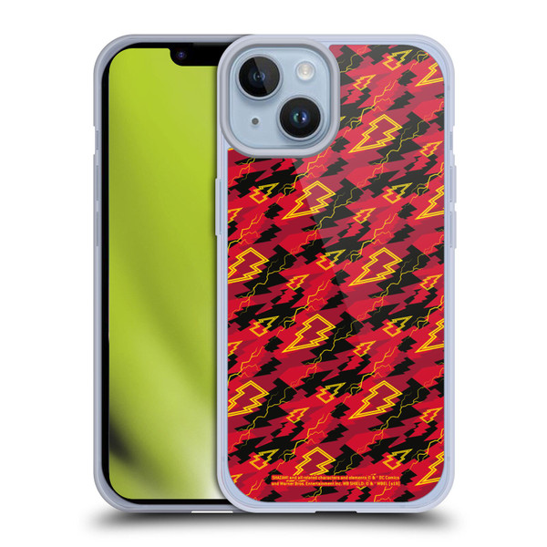 Shazam! 2019 Movie Logos Pattern Soft Gel Case for Apple iPhone 14