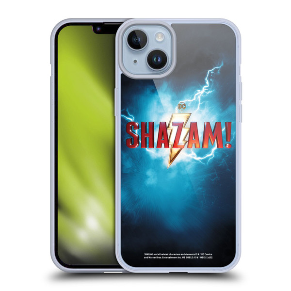 Shazam! 2019 Movie Logos Poster Soft Gel Case for Apple iPhone 14 Plus