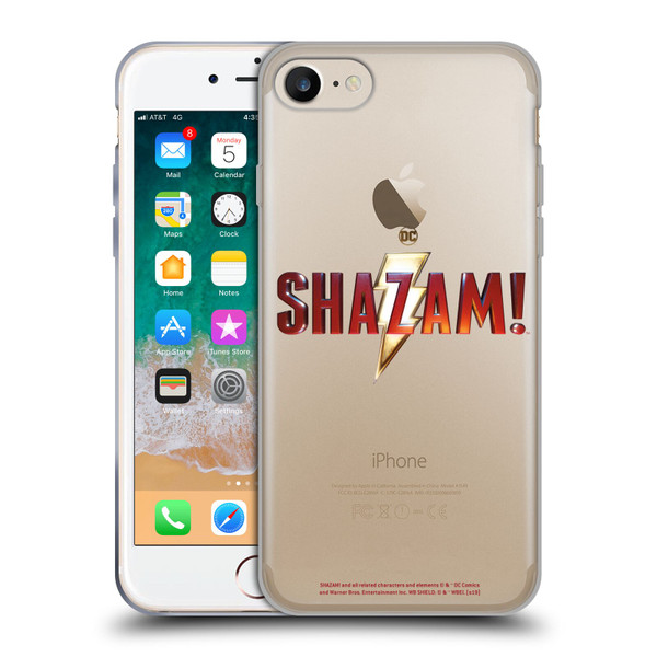 Shazam! 2019 Movie Logos Main Soft Gel Case for Apple iPhone 7 / 8 / SE 2020 & 2022