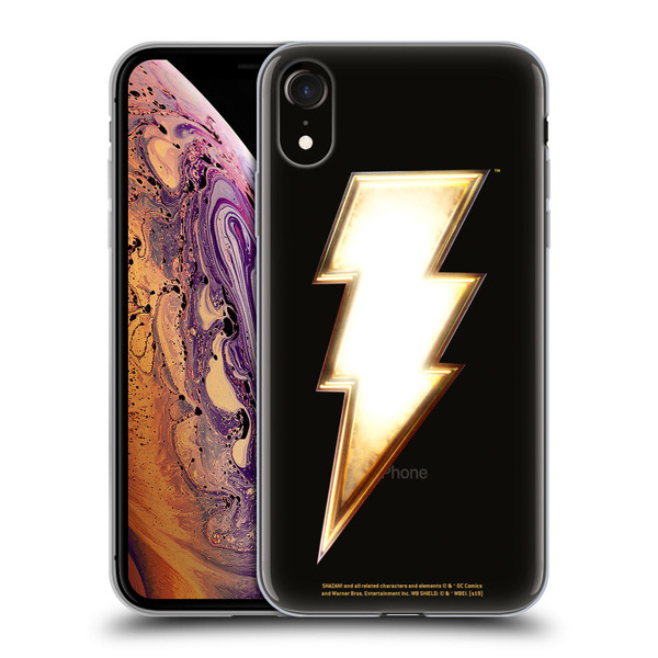 Shazam! 2019 Movie Logos Lightning Soft Gel Case for Apple iPhone XR