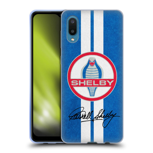 Shelby Logos Distressed Blue Soft Gel Case for Samsung Galaxy A02/M02 (2021)